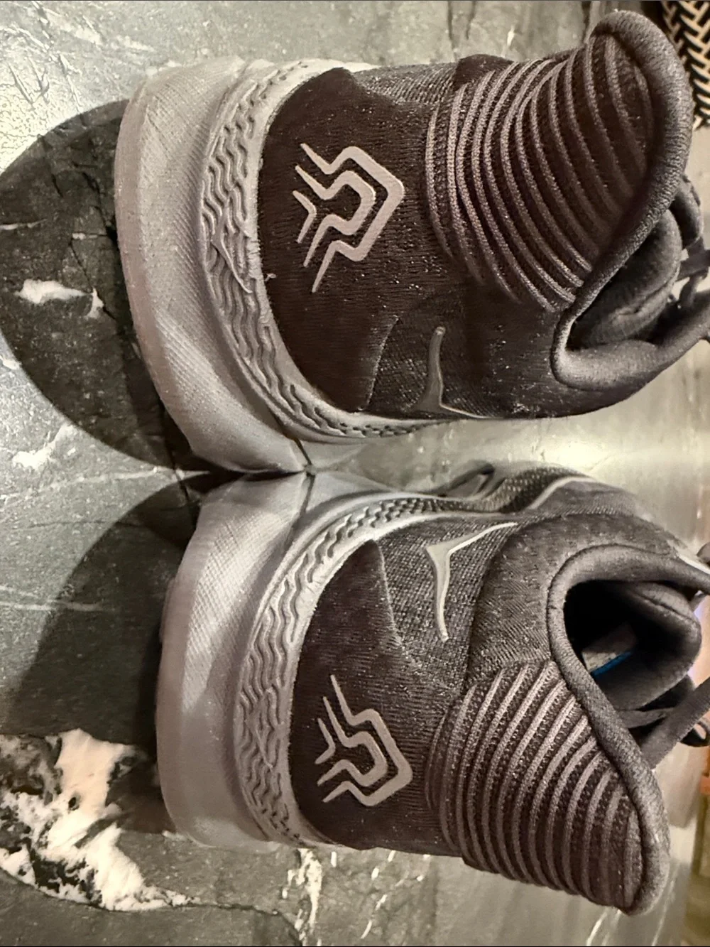 Hoka Black with Blue Logo Athletic Shoe